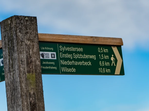 Wanderbeschilderung in der Osterheide