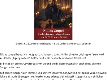 Konzert mit Niklas Vaupel