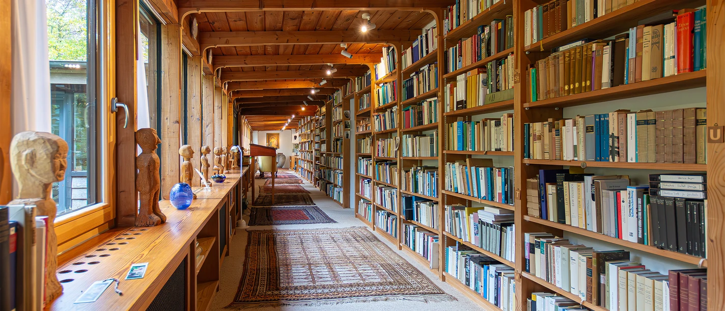 Bücherflur am Garten im Haus Kreienhoop