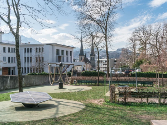 Playground of the Alter Friedhof Park in Lucerne
