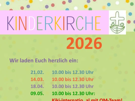 Kinderkirche-bispingen-2026.jpg Flyer für die Kinderkirche Bispingen 2026 mit bunten Terminen und Einladung für Kinder ab 5 Jahren.