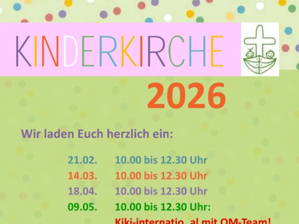 Kinderkirche-bispingen-2026.jpg Flyer für die Kinderkirche Bispingen 2026 mit bunten Terminen und Einladung für Kinder ab 5 Jahren.