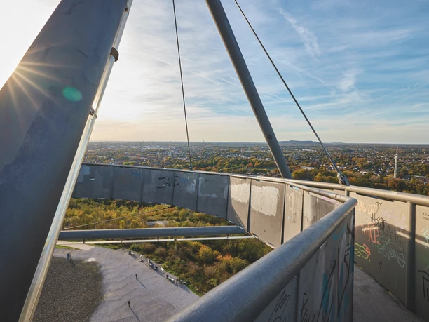 Tetraeder, Bottrop, Nahansicht Plattform, Ausblick