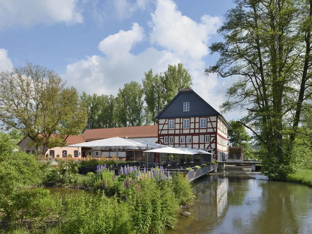 Zu sehen ist das Anwesen des Landgutes Walkemühle in Frankenberg (Eder)