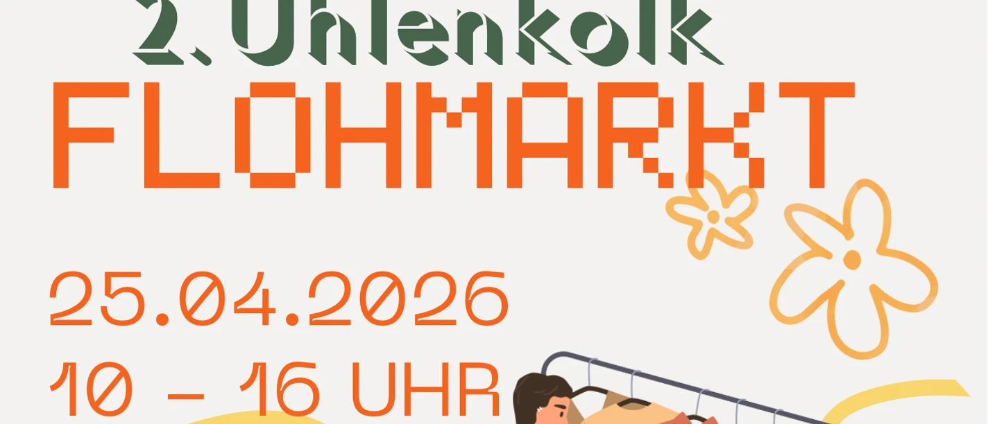 Creme Orange Illustrativ Fröhlich Frühling Flohmarkt Veranstaltung Flyer 2.png