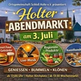 2. Holter_Abendmarkt_03.07.2026.jpeg Plakat Holter Abendmarkt am 3. Juli mit Streetfood, Live-Musik, Produkten und Kunsthandwerk