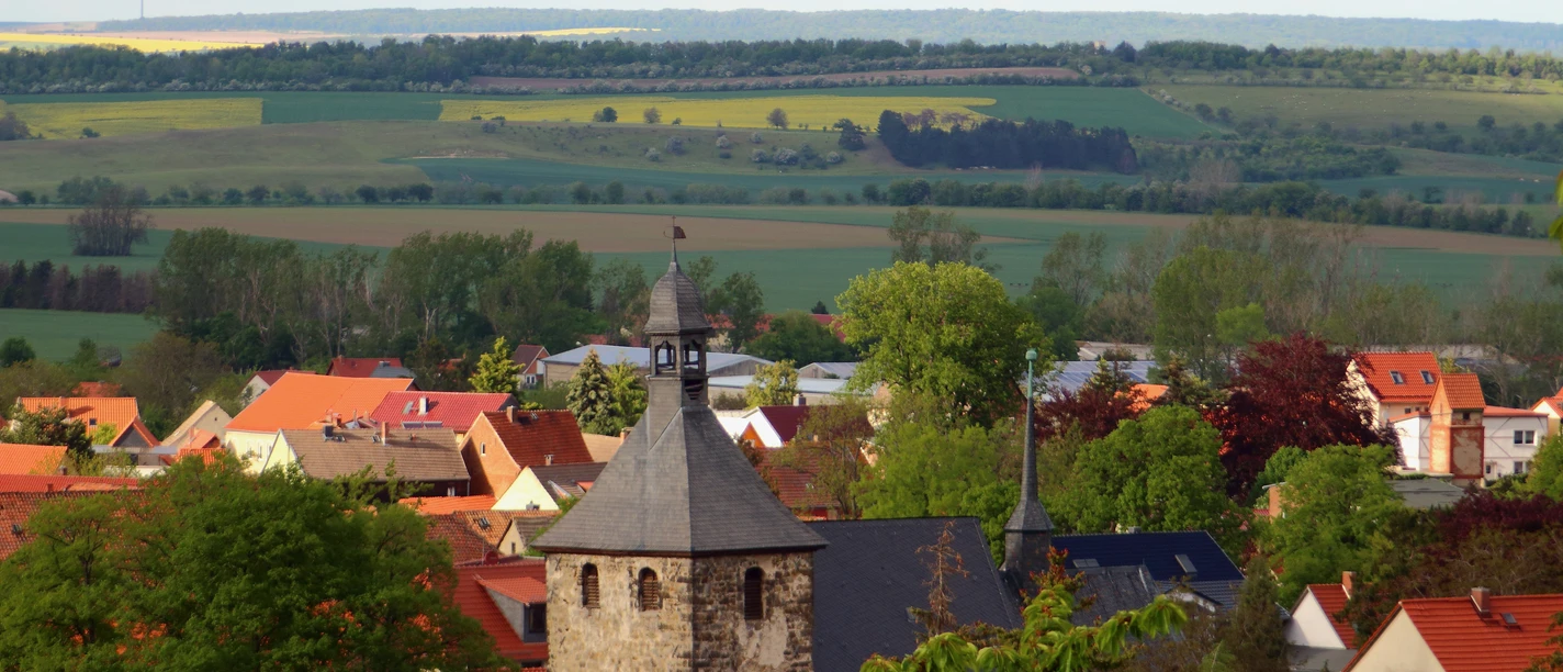 Harzvorland.Blick über Rieder