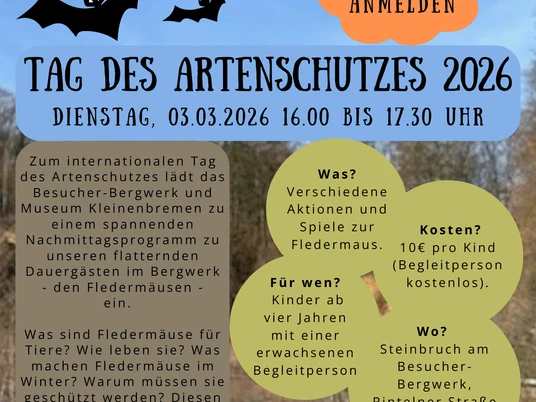 Tag des Artenschutzes im Besucher-Bergwerk Kleinenbremen Tag des Artenschutzes im Besucher-Bergwerk Kleinenbremen
