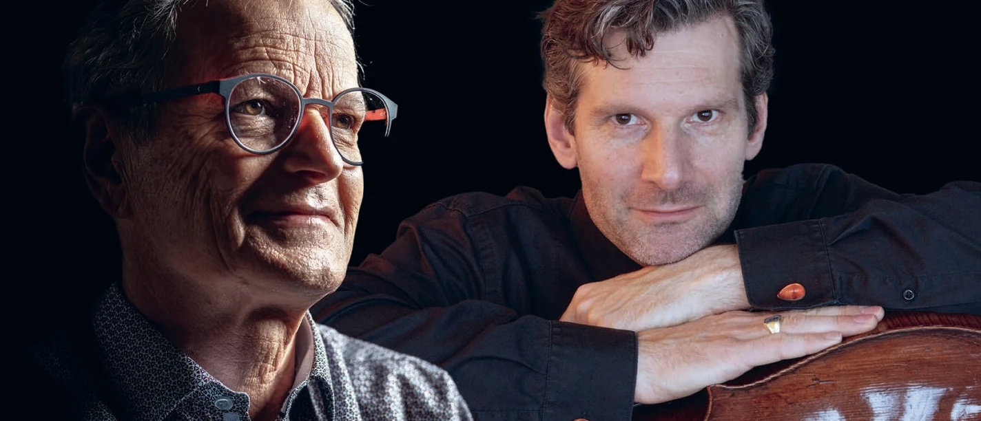 Autor Jörg Meier und Cellist Alexander Kionke / Foto: Chris Iseli
