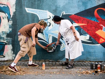 Graffitimauer Busdorfgalerie