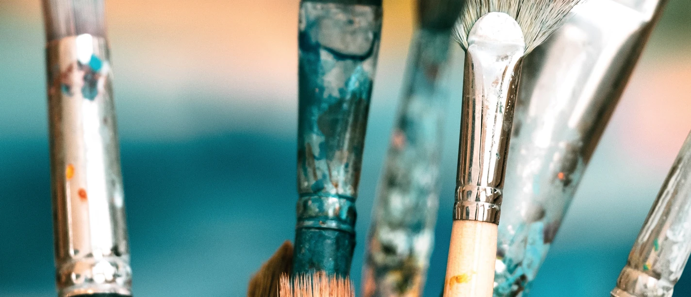 Kreativworkshop Pinsel in bunter Auswahl