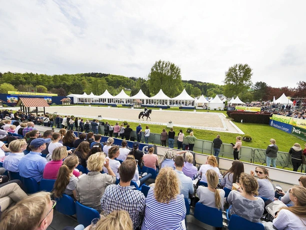 Blick auf den Dressur-Platz | Foto: Horses & Dreams/Thomas Massen