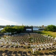 RheinMain Offenbach - Hafen 2 Bestuhlung des Open-Air-Kinos am Hafen 2 in Offenbach