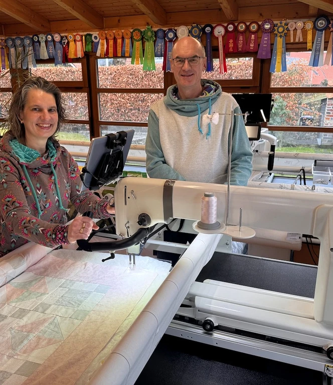 Longarm-Quilterin Birgit Schüller mit Ehemann Thilo 15 ©Lambert Brand.jpg