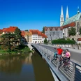 Görlitzer Altstadtbrücke mit Radfahrern