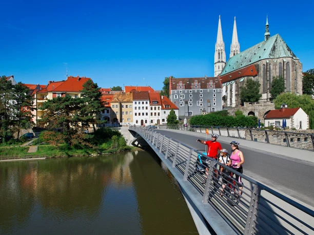 Görlitzer Altstadtbrücke mit Radfahrern