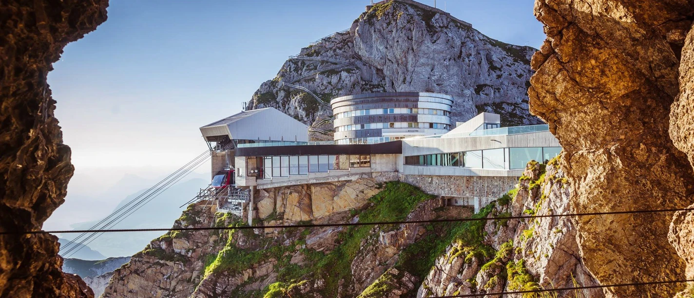 Ausblick vom Drachenweg auf dem Pilatus Kulm