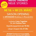 Flyer Trend_Talk_Tratsch Flyer zur Veranstaltung Saison Opening mit neuen Trends am 18. und 25. März im Modehaus Böckmann