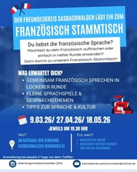 Plakat Französisch Stammtisch