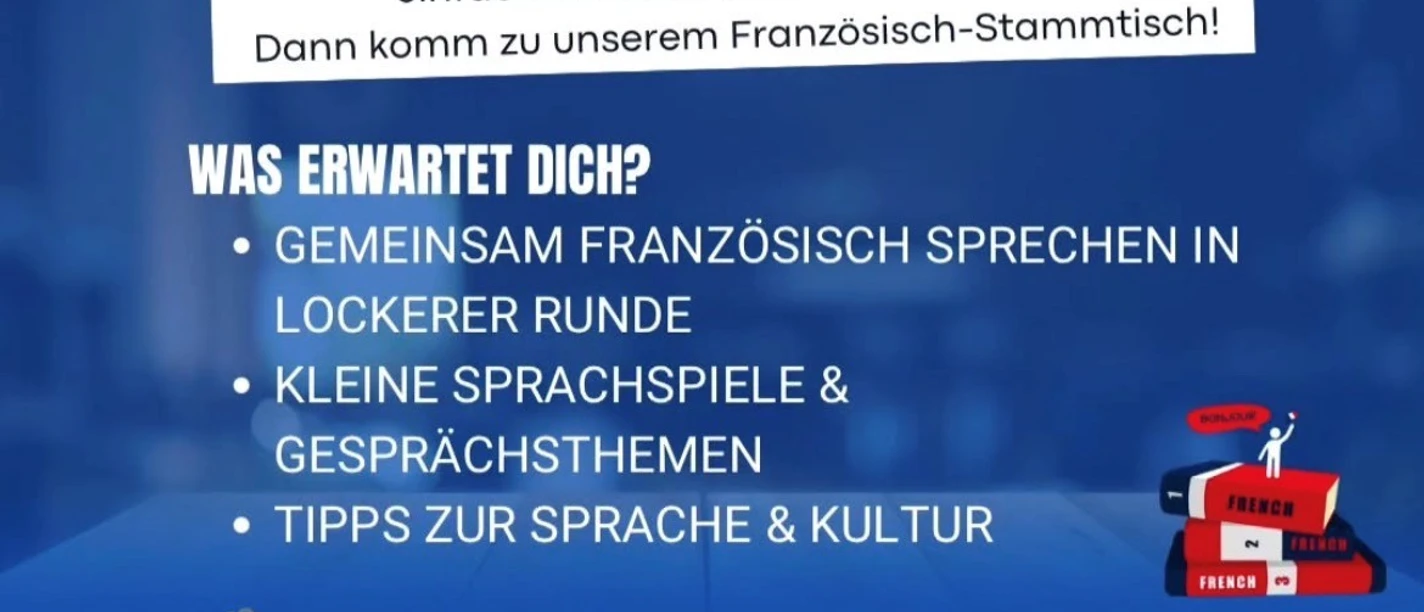 Plakat Französisch Stammtisch