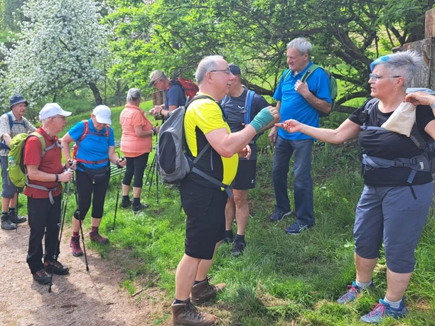 Wandergruppe macht Pause