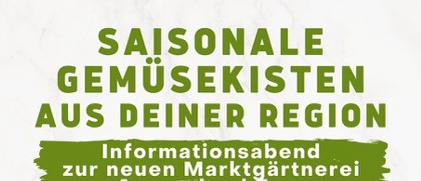 Flyer Infoabend Marktgärnerei.jpg Flyer mit Gemüsemotiven zum Infoabend der Marktgärtnerei Ammerland Farm am 23. März 2026.