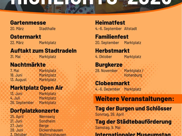 Plakat Highlights Homberg 2026