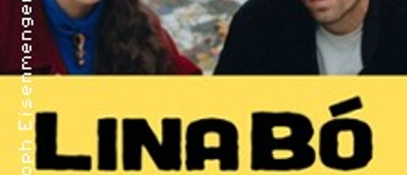 Zwei Personen auf einem Musikplakat mit dem Schriftzug Lina Bó und Terminangaben.