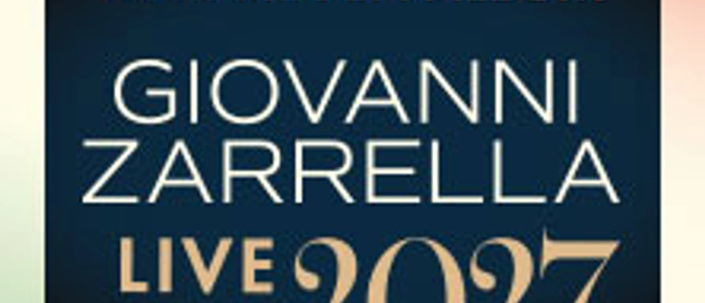 Schwarzes Tourplakat mit goldener Schrift zu Giovanni Zarrella Live 2027