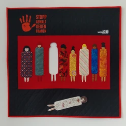 Quilt "Stopp Gewalt gegen Frauen"