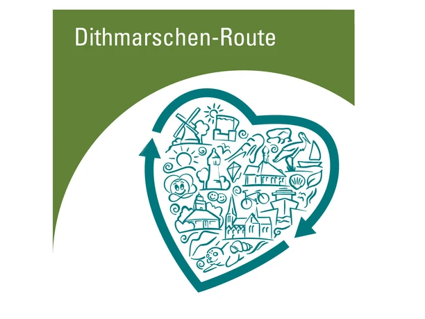 Logo / Beschilderung der Dithmarschen-Route Logo / Beschilderung der Dithmarschen-Route