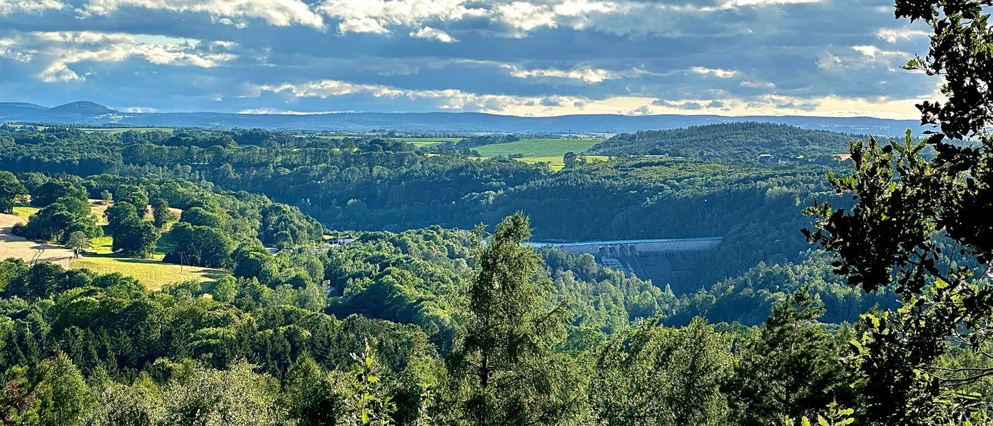 Blick vom Augustusberg zur Talsperre Gottleuba
