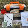 Koffer escape on tour, Ahlenmoor Spannendes Escape-Spiel im Moor: Rätselkoffer mit Karten, Schablonen und Stift in der Natur.