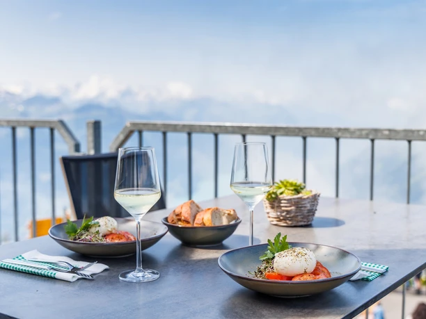 Entlebucher Büffelmozzarella im Gipfel-Restaurant Rothorn
