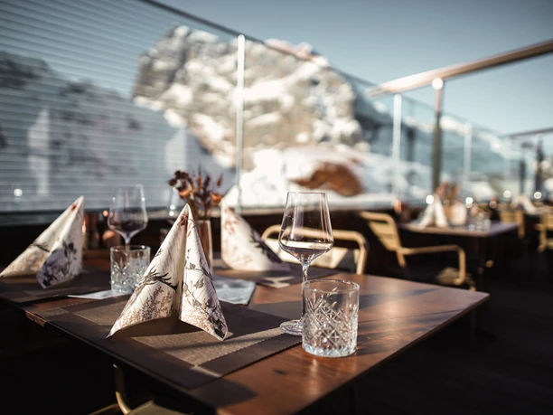 Terrasse du restaurant de montagne Fürenalp
