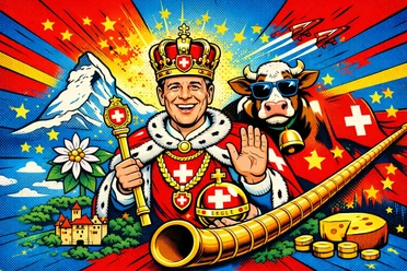 Schweizer König und bunte Szene