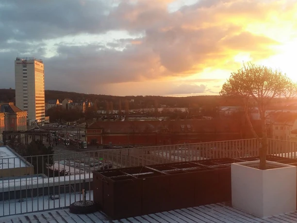 Blick auf City von Dachterrasse1.jpg Blick auf Potsdam City von der Dachterrasse des Bildungsforums