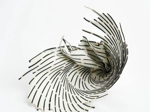 Paula Bastiaansen, Porzellanobjekt -schwarz-weiß-, 1999_Foto Esther Hoyer.jpg