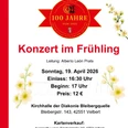 Plakat zum Konzert im Frühling 2026