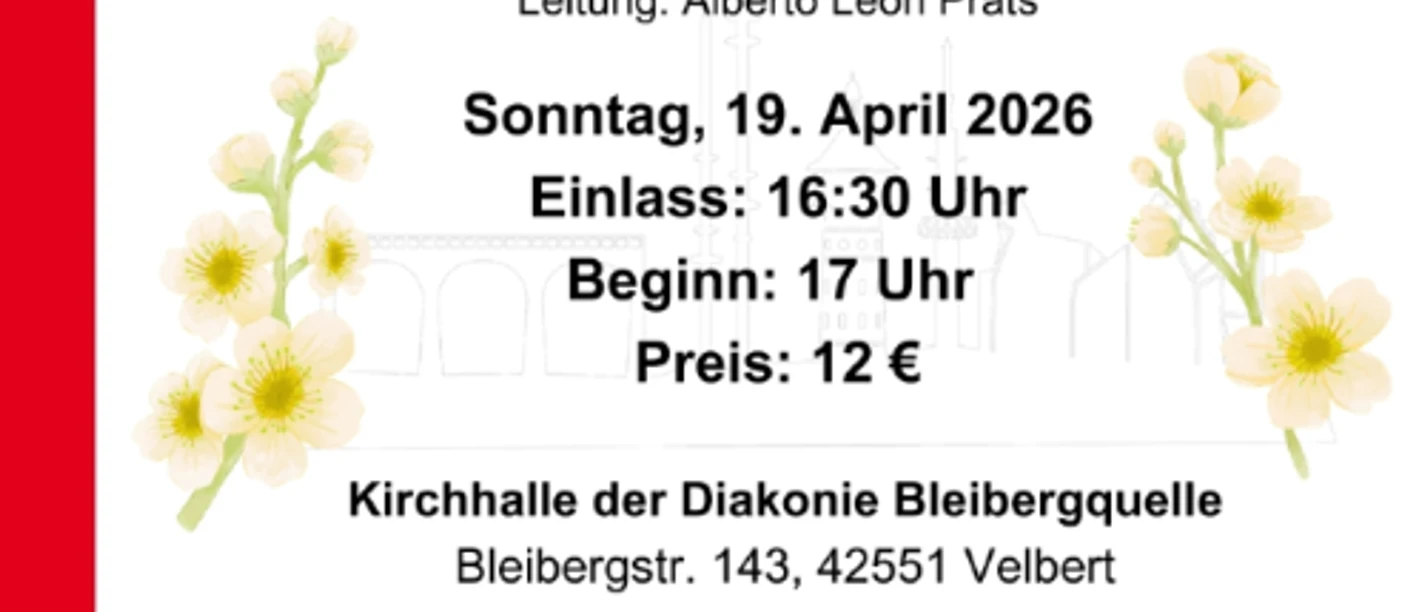 Plakat zum Konzert im Frühling 2026