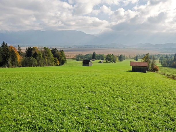 Fernwanderweg Meditationsweg - Blick ins Murnauer Moos