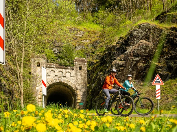 Ein Highlight auf dem Enz-Radweg - der Tunnel