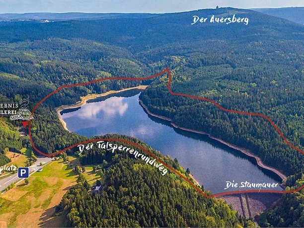 Rundweg um die Talsperre Sosa