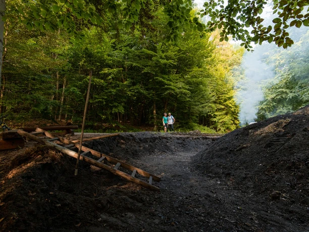 Wanderweg Waldläufer (De 6) direkt am Meiler