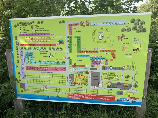 Übersichtstafel Campingplatz Edersee Paradies