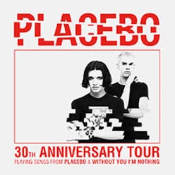 Poster mit zwei Personen in monochromem Stil und rotem Schriftzug zur 30th Anniversary Tour