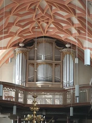 Vogler-Orgel St.-Marien Belgern-Schildau Blick auf die Vogler-Orgel in der St. Marien zu Schildau
