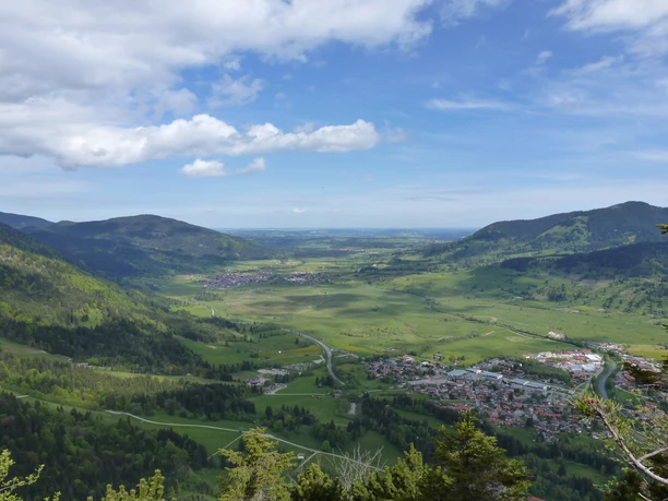 Bergtour Kolbensattelhütte über Kofel - Blick auf das Ammertal