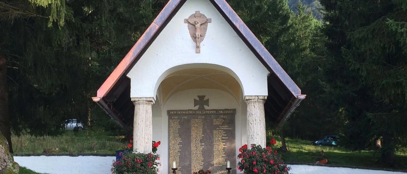 Wanderung Ramm-Kriegerdenkmal - Das Kriegerdenkmal in Ohlstadt