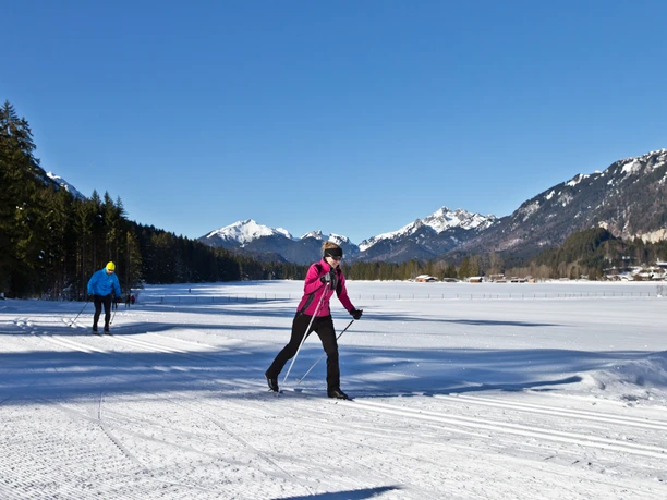 Langlaufloipe Dickelschwaig Runde - Graswangtal mit Scheinberg Langlauf Ammergauer Alpen